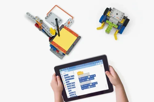 Estudiantes mostrando su proyecto con VEX GO