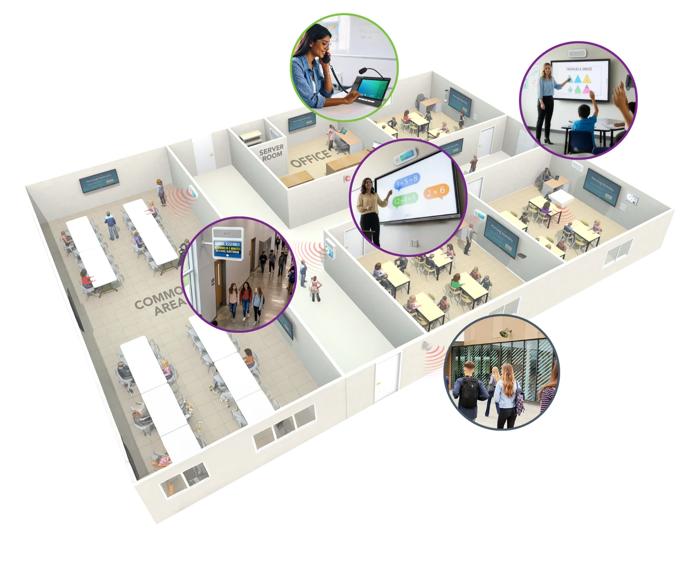 Symphony conectando aulas, oficinas y áreas comunes