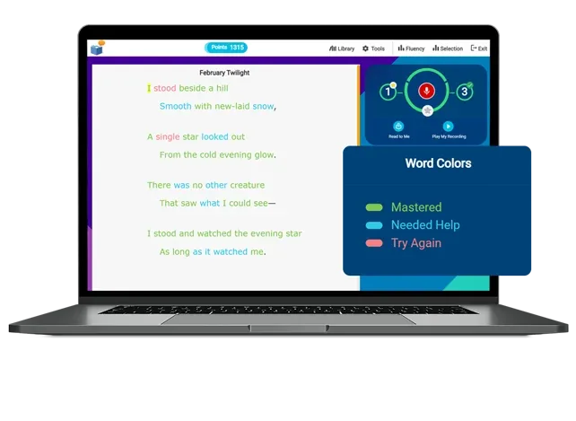 ClearFluency reconociendo la lectura en voz alta